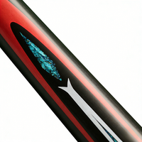 Taco de billar de fibra de carbono de alto módulo con puntas cónicas profesionales, diseño de 1/2 pieza, longitud disponible
