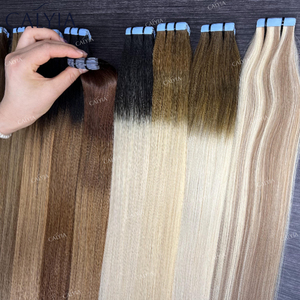 شعر بشري أوروبي خام 100% ممتاز مزدوج السحب، وصلات شعر لاصقة غير مرئية بدون خياطة من مورد تمديدات الشعر - Product Image 2