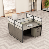 Bureau de travail moderne en bois pour personnel de direction, extensible, pour bureau ouvert, avec cloison de séparation et pied mobile, fourni directement par l'usine