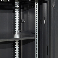 Armoire de serveur réseau murale 15U 19 pouces, porte en verre trempé noir, profondeur 450 mm