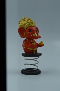 Shree Ganesh, Ídolo de Plástico Color Naranja para Decoración del Hogar u Oficina, Calidad Premium - Product Image 6