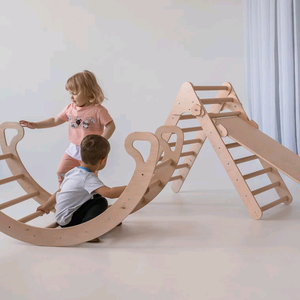 Juego de tres artículos para escalar, rampa para niños pequeños y Marco de escalada triangular Montessori, muebles de escalada, escalador - Product Image 2