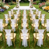 Chaises Chiavari en résine PP dorée et acier doré, durables, pour salle à manger, hôtel, banquet, jardin, location, mariage