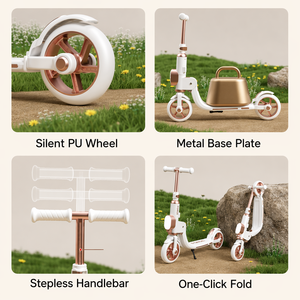 <span class=keywords><strong>Trottinette</strong></span> électrique pour enfants avec frein à pied, deux roues en PU, en alliage d'aluminium, avec lumière LED - Vente en gros - Product Image 2