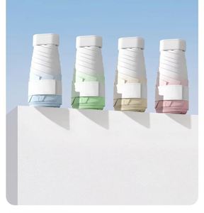 Cjx4 High Quality <b>Umbrellas</b> Travel Colorful 5 Fold Portable Foldable Uv Protection Capsule Mini Pocket <b>Umbrella</b> With Logo - Product Image 6
