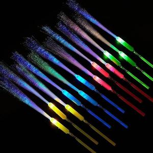 Werbe-Leuchtstäbe 3 Modelle Bunte LED-Glasfaserstäbe für Hochzeit Weihnachtsdekoration Party-Zubehör Leuchtstäbe - Product Image 1