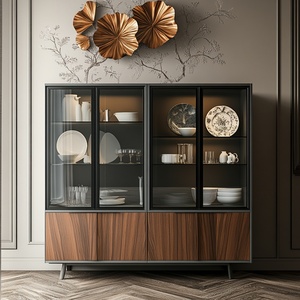 Mobilier moderne en bois personnalisé de haute qualité Bureau Cuisine Maison Café Armoire d'angle - Product Image 4