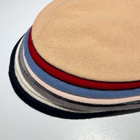 Gorro de lana merino 100% para mujer, cálido, suave, transpirable, cómodo, elástico, tejido, ajustable, informal, para invierno.