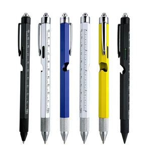 Bolígrafos Multiherramienta 9 en 1 <span class=keywords><strong>para</strong></span> Hombre, Papá, Bolígrafo con Regla, Nivel, Bolígrafo, Punta Táctil, Destornillador, Luz LED - Product Image 1