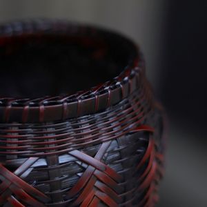 Handmade Bamboo Gourd Shaped Vase For Zen Tea Ceremony Decorative Tabletop Flower Arrangement Asian Style Floral Basket - Product Image 3