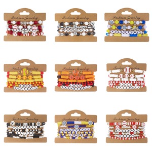 Braccialetti Sportivi con Perline Daisy per <span class=keywords><strong>Calcio</strong></span>, Baseball, Football, Pallavolo, Basket, Gioielli Impilabili per Tifosi, Regali per Feste Sportive - Product Image 2