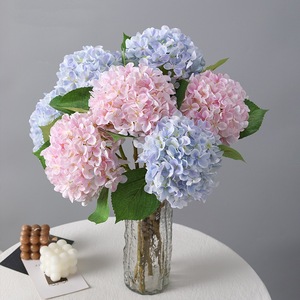 Fleurs d'hortensia simulées Elsa, imprimées en 3D, en soie, fleurs artificielles pour mariage, décoration de la maison, accessoires de photographie - Product Image 1