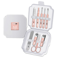 Lot de 9 kits de manucure et pédicure professionnels portables en acier inoxydable, ensemble de 9 outils de soin des ongles avec coupe-ongles et trousse de rangement