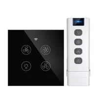 Wifi akıllı Fan ışık anahtarı Interruptor Inteligente Tuya akıllı Dimmer anahtarları dokunmatik kontrol paneli akıllı ev sistemi