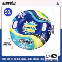 Kenpuaz KPM-3006 Tube à neige gonflable en PVC pliable et durable avec poignées et corde de remorquage pour usage hivernal universel (emballage inclus)