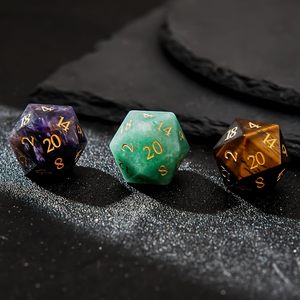 Dado D20 in Ametista, 25mm, 20 Facce, per D&D, <span class=keywords><strong>Dungeons</strong></span> and Dragons, Giochi di Ruolo, MTG, Fatto a Mano - Product Image 4