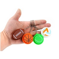Nouveauté : Porte-clés Fidget Toy en forme de ballon de sport imprimé en 3D (football, baseball) avec son 'Click Clack' – Thème Match de Football