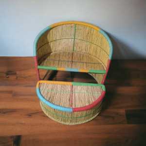 Royal Dining Table Designs with 4 Pink <b>Cushion</b> Rattan Chairs With Table for Dining Sitting Lounge Family TV Room Chair <b>Sets</b> - Product Image 6