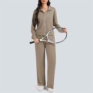 Conjunto Deportivo de Otoño para Mujer al por Mayor, 2 Piezas, Pantalón y Chaqueta Deportivos Sublimados, Conjunto Informal para Correr, Tallas Grandes - Product Image 4