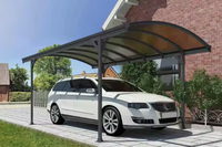 Abri de voiture de garage préfabriqué en métal en aluminium Abri de voiture portable étanche pour abri de voiture commercial personnalisé par tous les temps