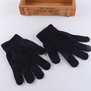Guantes de Baño Exfoliantes de Cinco Dedos, Color Gris, para el Cuerpo, Ligeros, de Poliéster, para Sauna, Empaquetados a Granel - Product Image 6