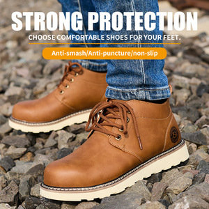 Safety Shoes Men Steel Toe Anti-Smash Puncture Proof Work Construction Industry Low Top Round Head Waterproof Non Slip - Product Image 2