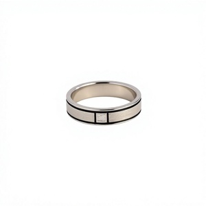 White Gold <b>Black</b> Groove Lab Grown Diamond <b>Men</b>’s Wedding Band <b>Ring</b> - Product Image 1