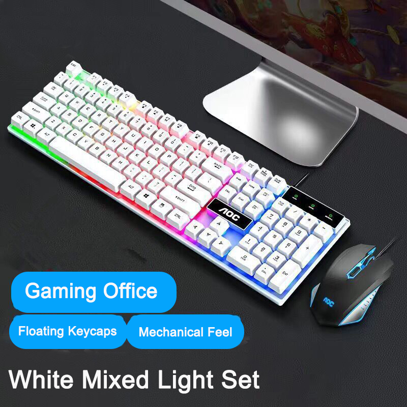 White Colored Keyboard and Mouse Cover