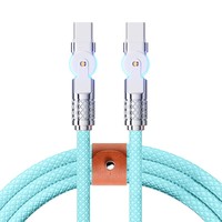 Câble de données USB-C rotatif double 180° de 1m/2m 2026 avec charge rapide 5A, tressé en nylon pour téléphones portables, usage domestique et bureautique