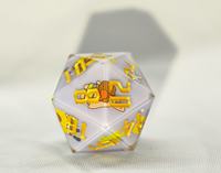 Jeu de dés polyédriques en résine de 7 pièces avec thème personnalisé Bob l'éponge pour les jeux de rôle de table D&D