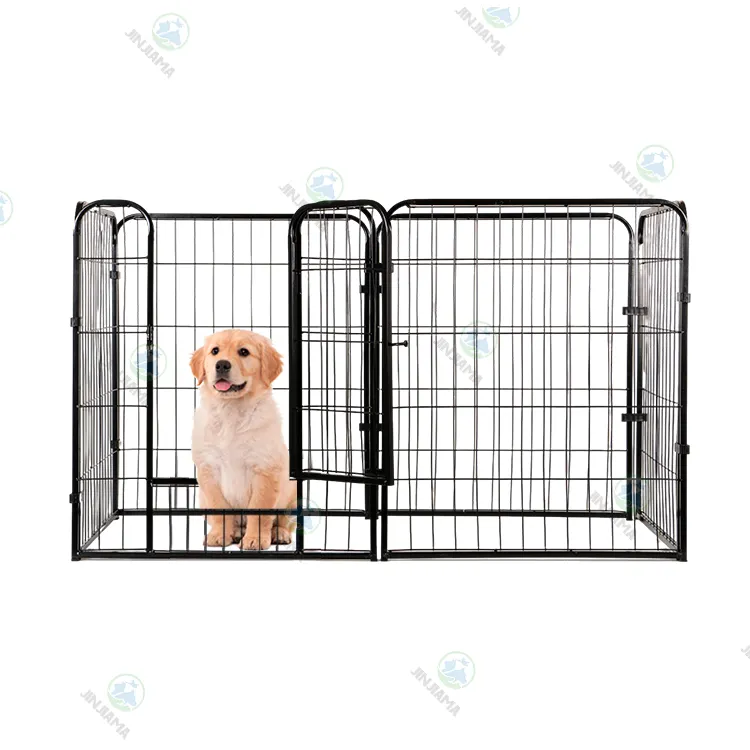 XS size Metal Foldable Pet Cage Dog Crate Kennels In Bedroom Pet Crate Dog Cage With Plastic Tray Duty Durable Stainless Steel