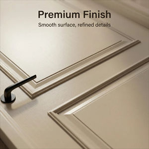 Porta in Legno Massello con Intarsi in Acciaio Inossidabile per Stile Moderno Classico - Product Image 4