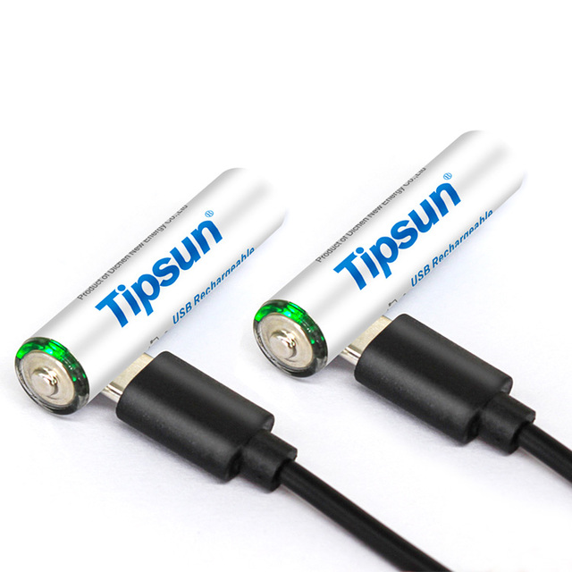 New Design 1.5v Aaa Li Ion 600mwh Rechargeable Battery with Micro Usb Type c