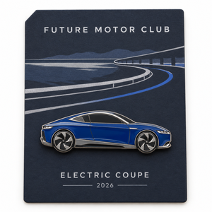 Pin de solapa de aleación de zinc al por mayor, personalizado con logotipo 3D, diseño de coche clásico y vehículo de carretera, para eventos de automoción - Product Image 3