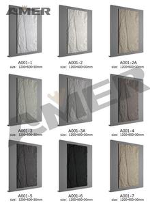 Rongke OEM fábrica al por mayor personalizado PU decorativo Faux roca piedra fibra cemento paneles de pared de hormigón bloque - Product Image 4