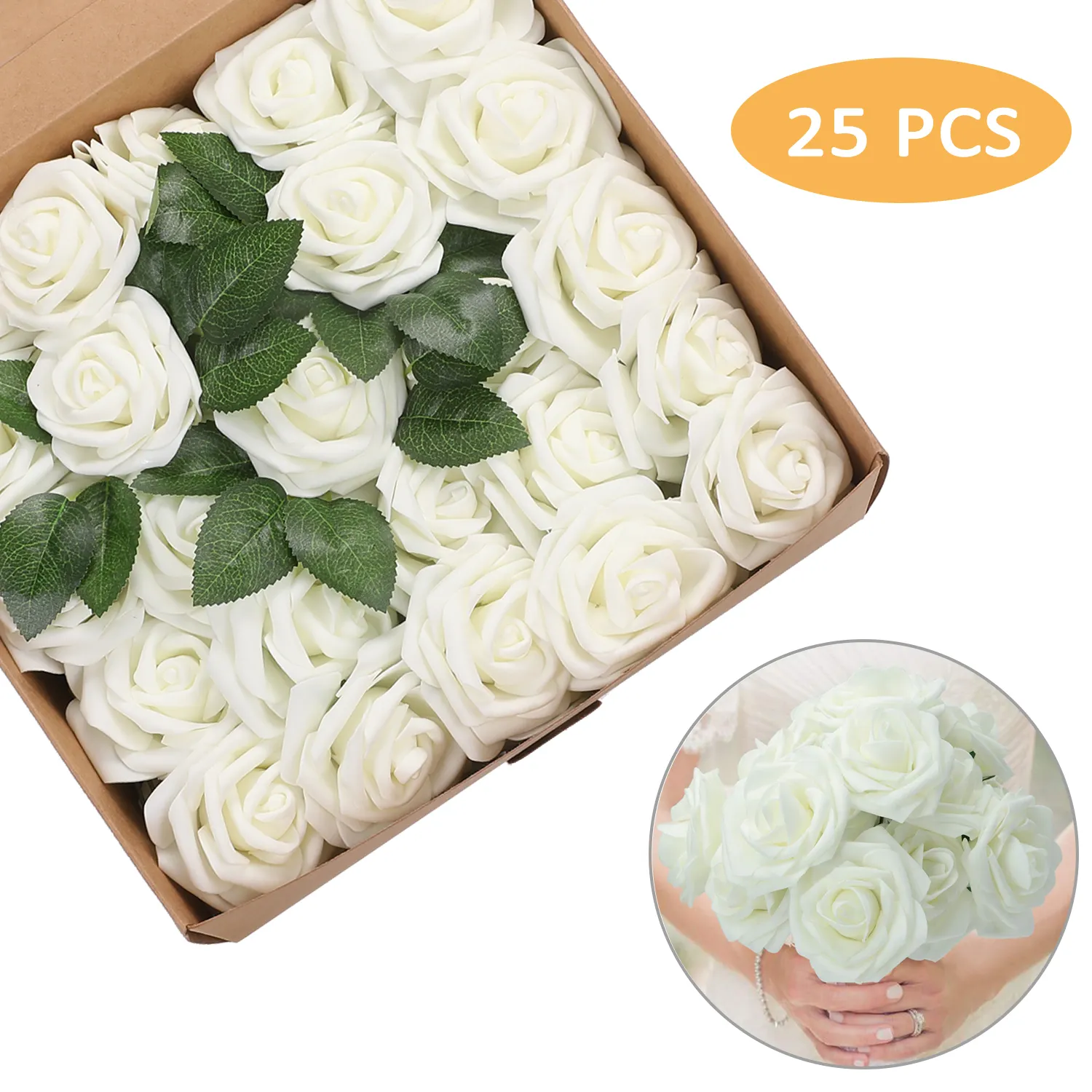 Wholesale 8センチメートルArtificial PE Foam Flowers Roses High Quality Bulk Flowers Artificial For Decoration Wedding