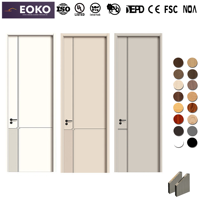 Porte d'entrée de suite d'hôtel en bois de noyer à prix de gros EOKO pour commande de projet en gros