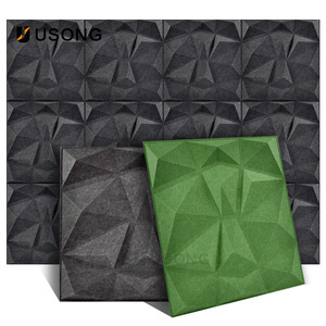 Panneau acoustique en fibre de polyester pressé à haute température 3D stéréoscopique, tapis en fourrure pour animaux de compagnie, autocollant mural - Product Image 3