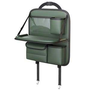 Organisateur de siège de voiture en cuir avec boîte de rangement, pochette latérale suspendue, sac multi-usages pour voiture avec 4 à 7 compartiments - Product Image 5