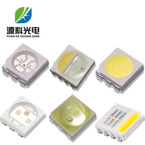 PLCC-6 smd הוביל צבעים כפולים לבן חם 6500k + לבן 5050 3528 3527 שבב 2835 הוביל דיודה 3v קלט 2w כוח rgb ירוק cct lm - Product Image 1