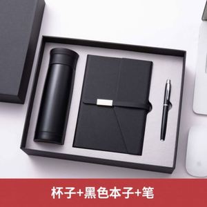 Wholesale Corporate Leather Notebook Bottle Gift Sets Customizable Luxury A5 Diary Note <b>Book</b> Meeting Notepad Gift Box With Pen - Product Image 2