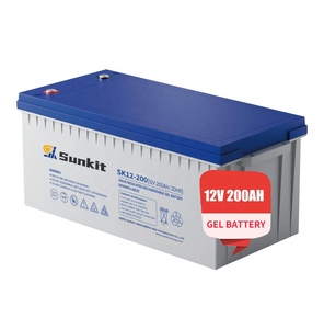 Sunkit SK-12-200AH 5-8 Years Life GEL Sealed <b>12v</b> 200ah Lead Acid <b>Deep</b> <b>Cycle</b> Solar <b>Battery</b> UPS Home Appliance - Product Image 1