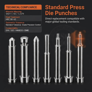 ISO 8020หมุดเจาะแบบมาตรฐานสำหรับปั๊ม SKD11 D2 1.2379 / SKH51 M2 1.3343ชิ้นส่วนแม่พิมพ์และเครื่องมือเจาะรูแม่นยำ - Product Image 1