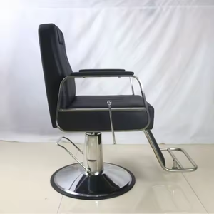 Vente en gros de chaises de barbier pour salon chaise de salon de coiffure en cuir durable avec base chromée en provenance de Chine - Product Image 4