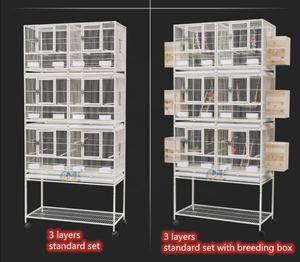 Istiflenebilir tasarım çıkarılabilir tel bölücü büyük uzay üreme kuş kafesi - Product Image 4