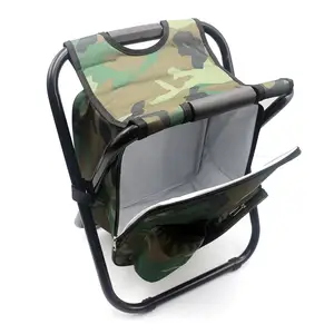 2023 diskon besar kursi berkemah lipat ransel bangku tas piknik kursi memancing portabel dengan tas pendingin terisolasi