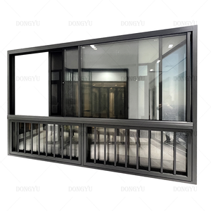 <span class=keywords><strong>Ventanas</strong></span> Corredizas de Aluminio de Diseño Moderno con Tendedero, Ventana de Balcón con Doble Vidrio y Mosquitera - Product Image 1