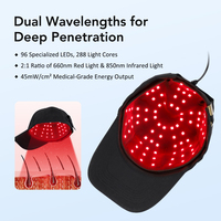 Casque de soin capillaire sans fil à LED NIR 660nm 850nm avec télécommande, rechargeable, pour hommes et femmes