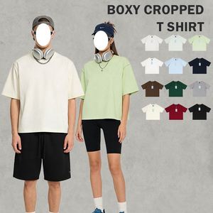 เสื้อยืดทรงครอป คอตตอนโซโรนาเนื้อหนัก 240gsm รุ่นซัมเมอร์ 2026 ทรงหลวมแบบดรอปโชว์เดอร์  สำหรับผู้ชาย  สามารถสั่งทำได้ตามต้องการ - Product Image 2