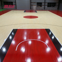 Fabrication de parquet de sport en bois massif portable squash basketball badminton fustal volley-ball intérieur